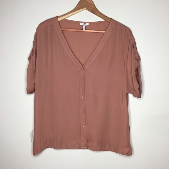 Joie Sz S Silk Loose Fit Blouse - Picture 2 of 5